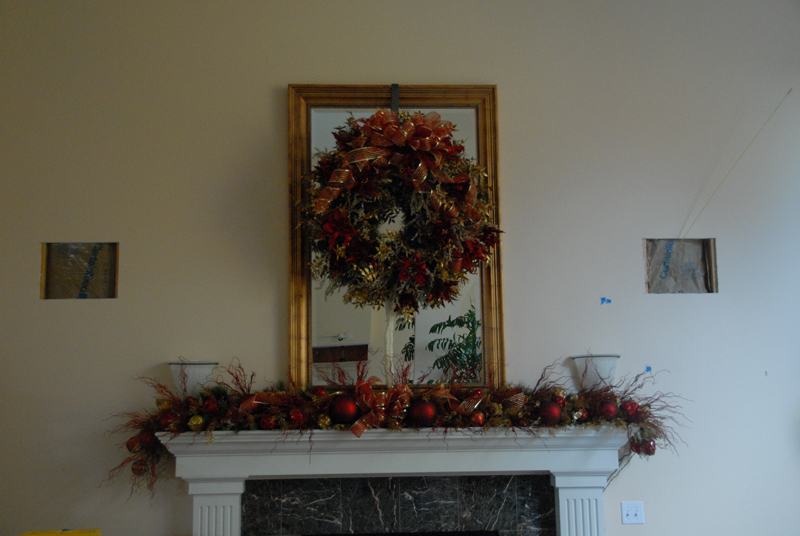 Before invisible speaker install, holes are cut.